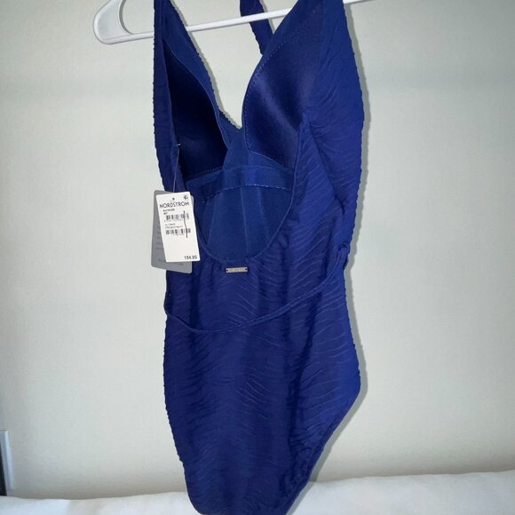 NWT Sea Level Australia V Neck Halter One Piece in De Soleil French Navy Size 6 - Picture 4 of 6